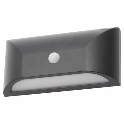 Forum Coast Poole 5W LED Outdoor Down Wall Light with PIR - IP65 - 4000K Cool White - Black