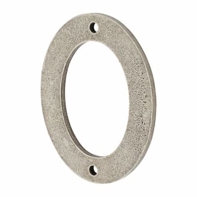 76mm Screw Fix Door Numeral - 0 - Pewter
