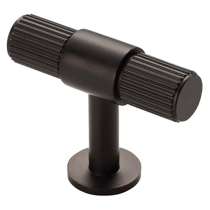 Lines 13mm T-Bar Cabinet Knob - 50 x 40mm - Matt Black