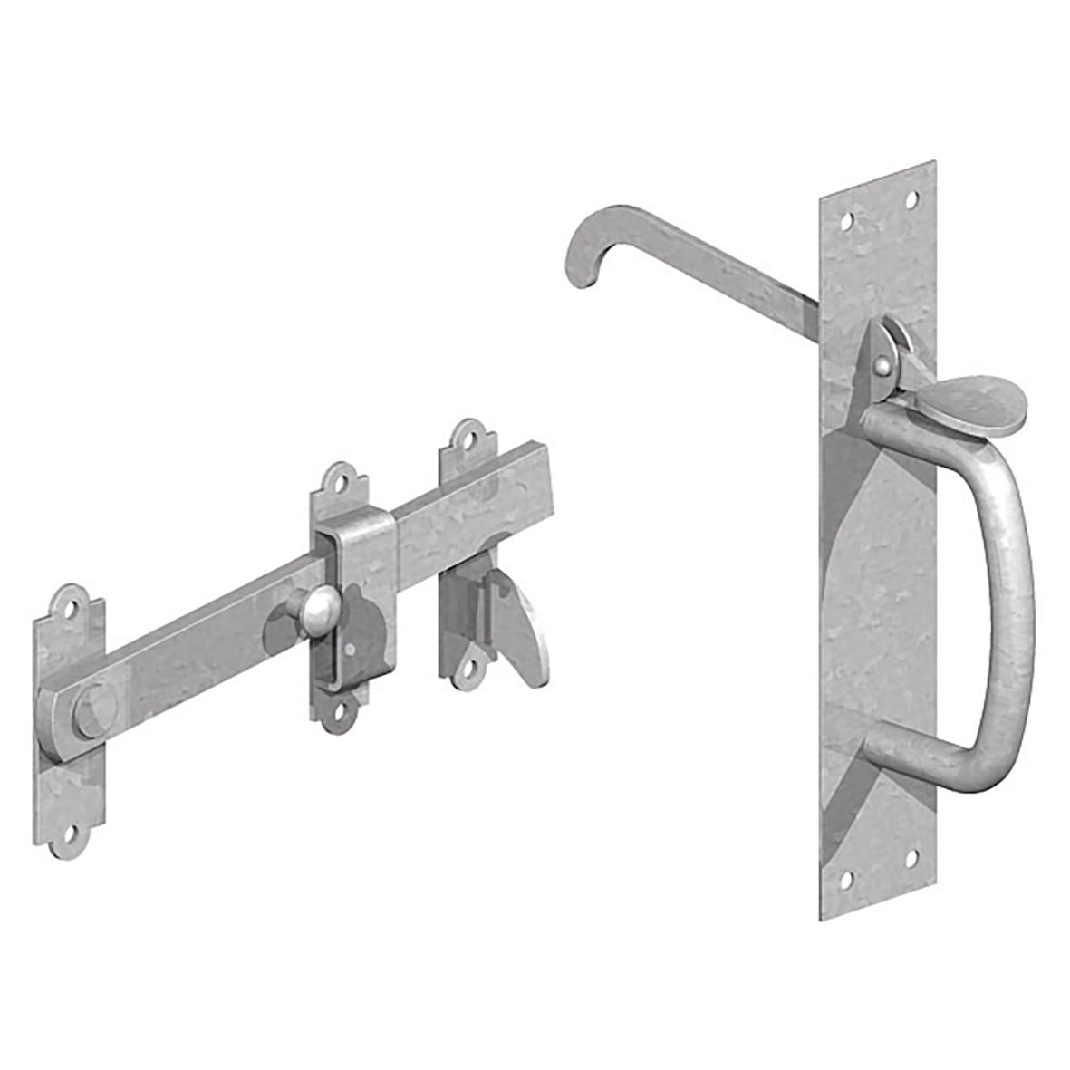 Heavy Duty Suffolk Gate Thumb Latch - 204 x 44mm - Galvanised