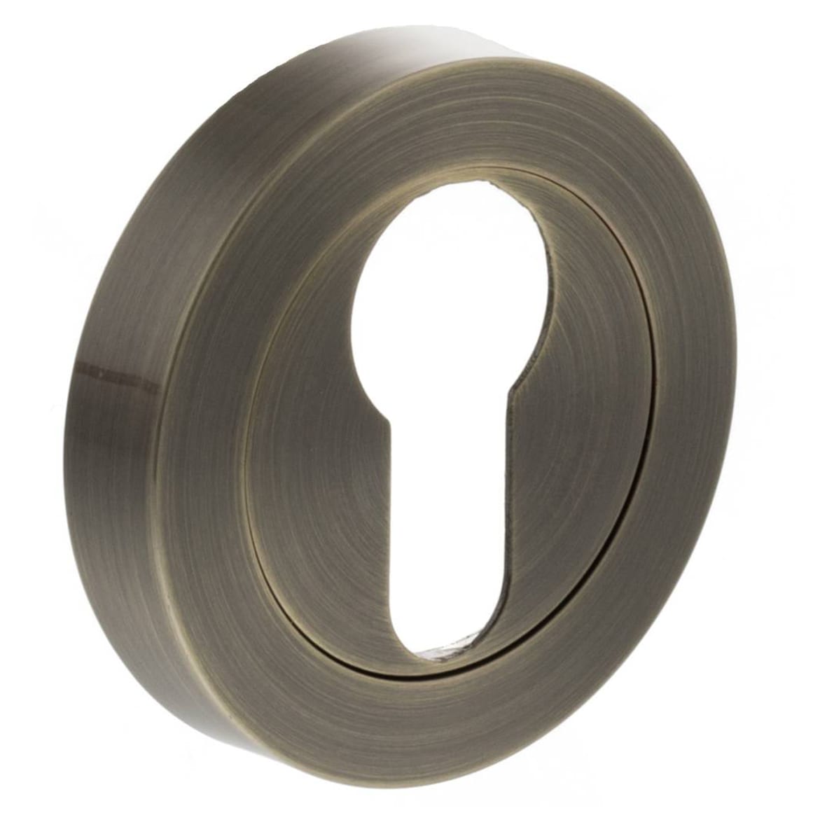 Status Escutcheon - 51mm Diameter - Euro - Antique Brass - Pair