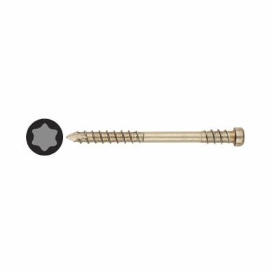 T-Star Plus Cylindrical Head Decking Screw - 5.0 x 60mm - A2 Stainless Steel - Pack of 100