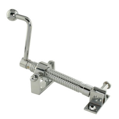 Telescopic Skylight ScrewJack Opener with Handle - 190mm Length - 170mm Throw - Pol Chrome