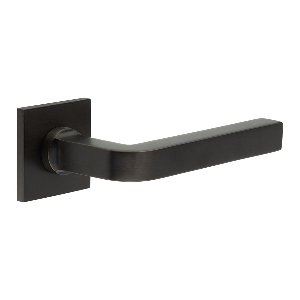 Dark Bronze Fixed Dead Door Handles on Square Rose - CR-104 Range