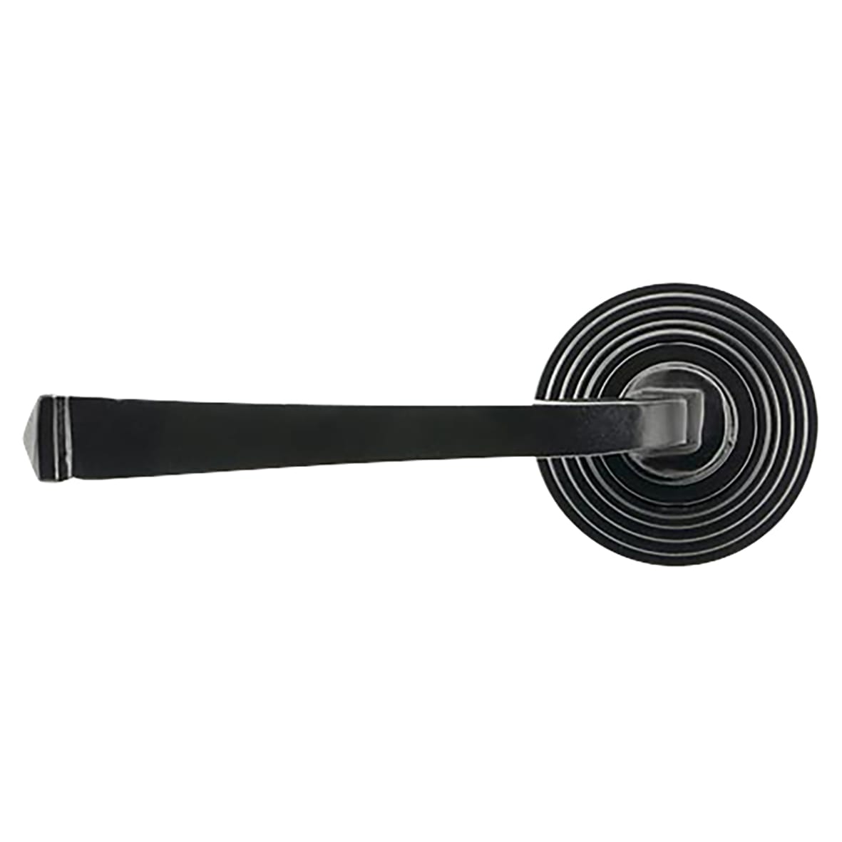 Black Door Handles on Round Beehive Rose - Avon Range
