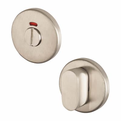 Bathroom Turn & Release - Suit 5mm Spindle - 53mm Diameter - Satin Stainless Steel
