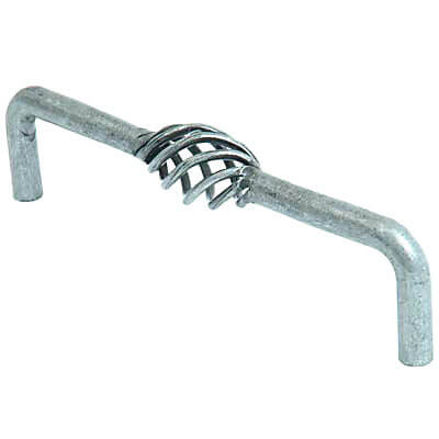 Cage D-Bar Cabinet Pull Handle - 128mm Centres - Polished Steel