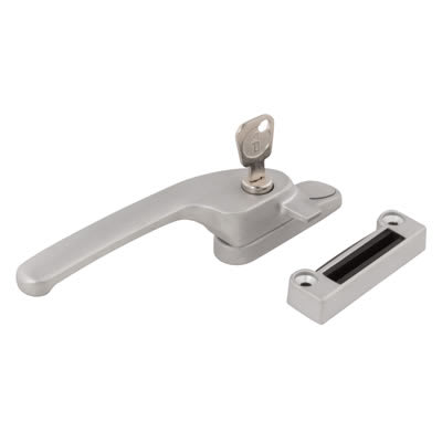 Guru Breakseal Locking Casement Window Fastener - Left Hand - Satin Chrome