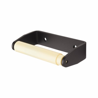 Sprung Toilet Roll Holder - 12-21mm Panels - Black Fine Textured