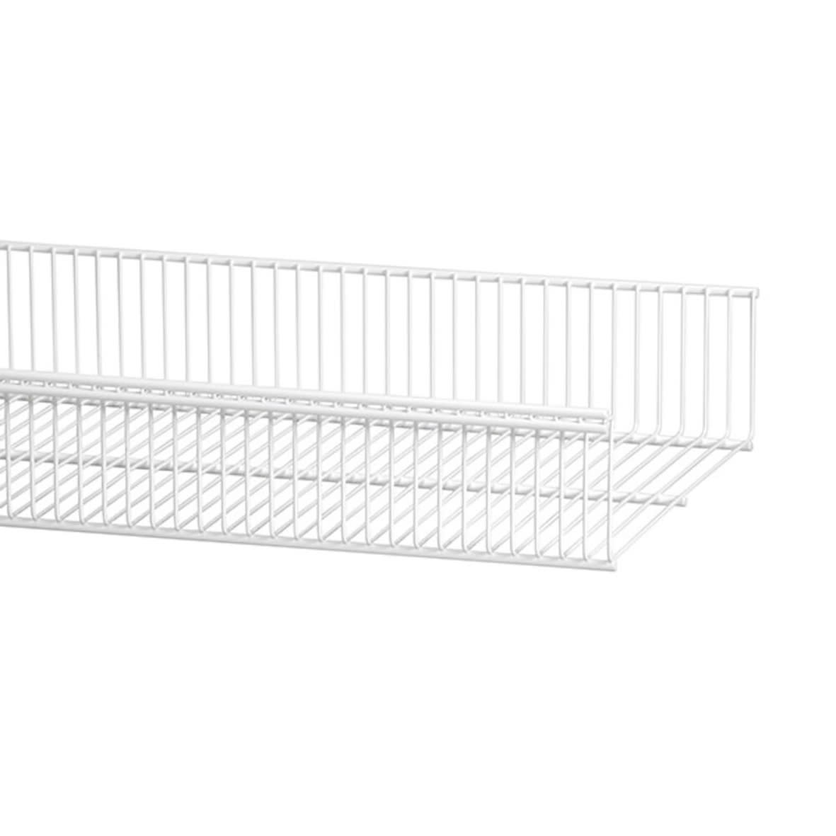 Top Track System - Click In Ventilated Wire Basket Shelf - 607 x 337mm - White