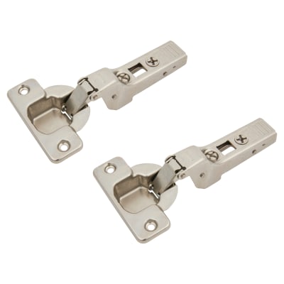Clip Top Profile Thick Door Cabinet Hinge - 95° - Sprung - Half Overlay - Zinc Plated - Pair