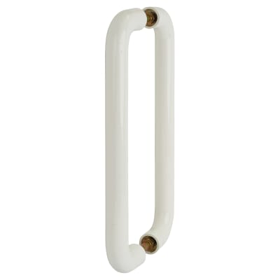 Diamond White Nylon D-Bar Door Pull Handles - Back to Back - 600mm c/c