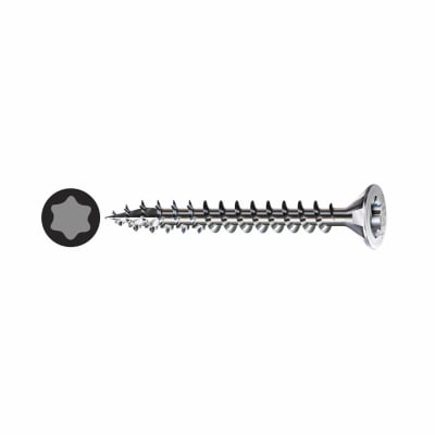 T-Star Plus Torx Countersunk Wood Screws - 3.5 x 20mm - WIROX Zinc Plated - Pack of 200