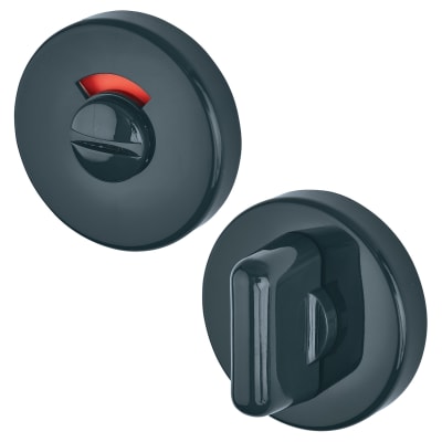 Nylon Bathroom Turn & Release with Indicator - 52mm Diameter - Anthracite Grey