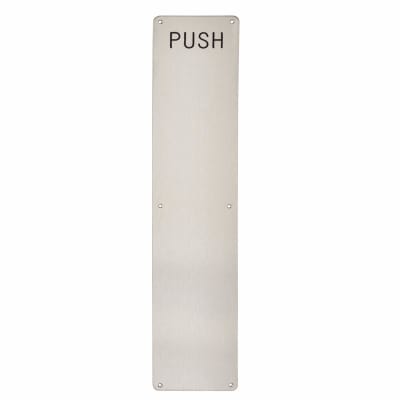 Stainless Steel Finger Plate - Push - 625 x 125 x 1.5mm - Satin