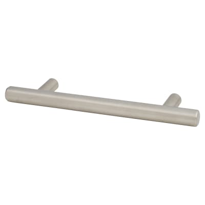 12mm T-Bar Cabinet Pull Handle - 96mm Centres - Satin Stainless Steel