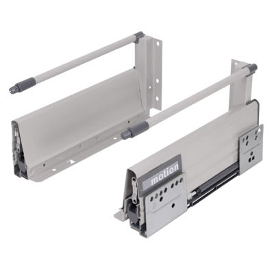 Innobox Soft Close Drawer Pack - Includes 1 x Pair of Rods - (H) 140mm x (D) 500mm - Grey