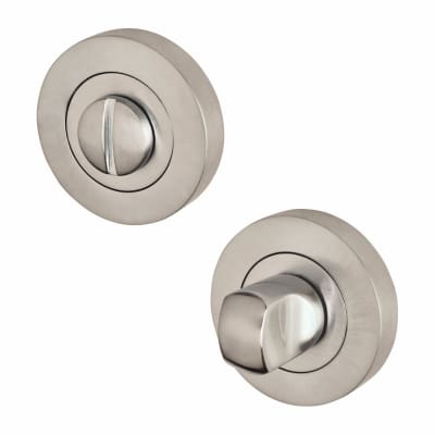 Bathroom Turn & Release - 50mm Diameter - Satin Chrome