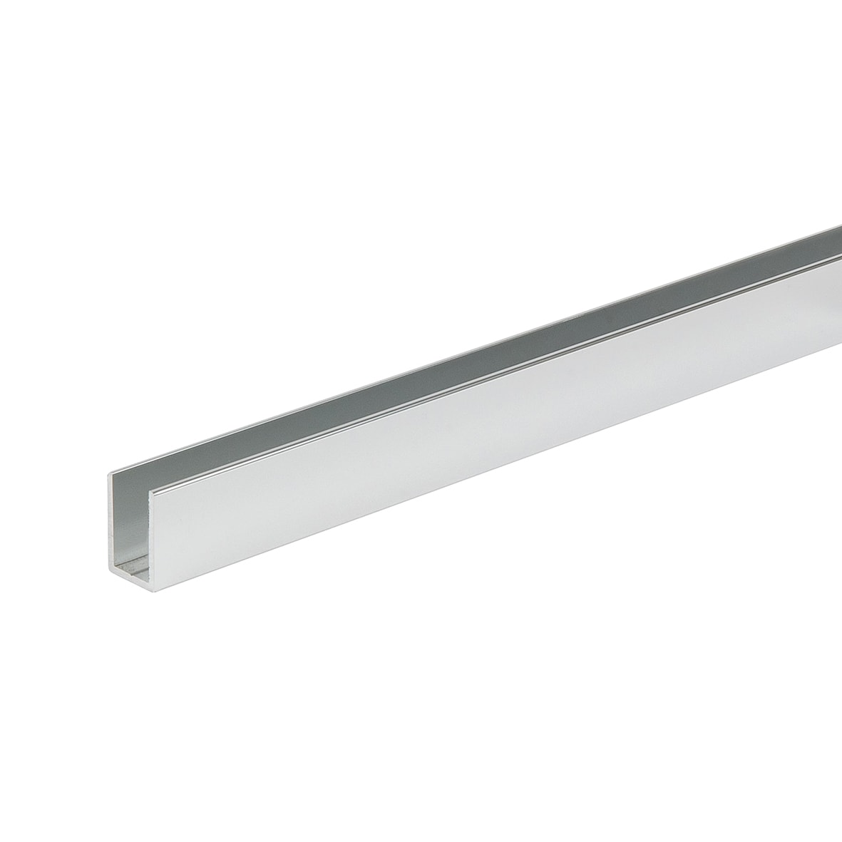 2500mm U Channel - 6-8mm Glass Shower Doors & Panels - Polished Aluminium