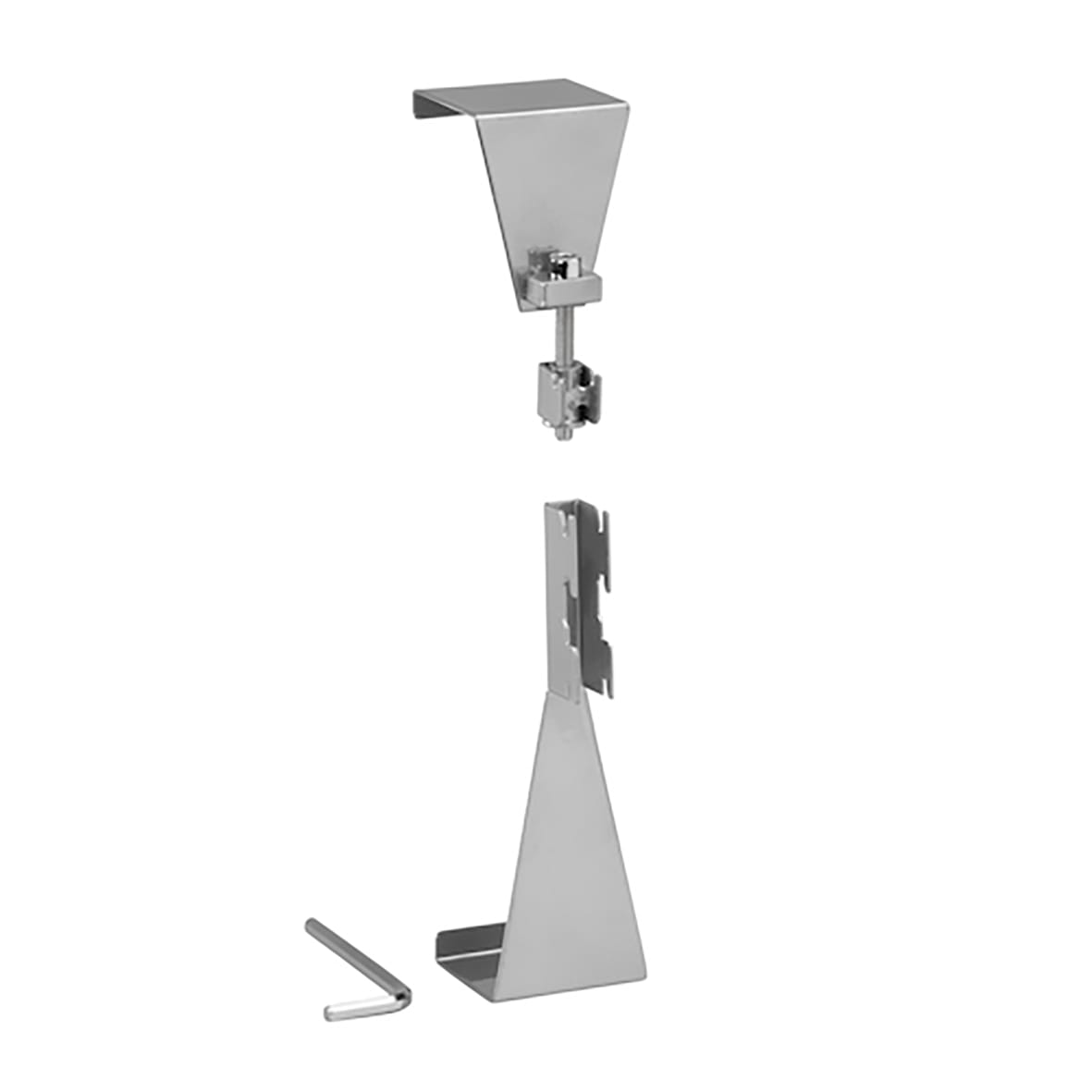 Top Track System - Over Door Hook - 150 x 68 x 40mm - Platinum