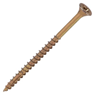 Cutter Pozi Countersunk Wood Screws - 6.0 x 60mm - Yellow Zinc - Pack of 100