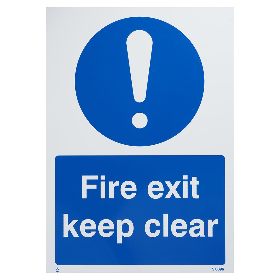 Fire Exit Keep Clear Sign - 210 x 297mm - Rigid Plastic