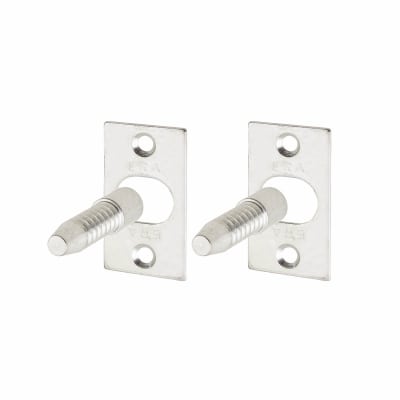 Door Hinge Bolt - 48 x 10mm - Satin Chrome - Pack of 2