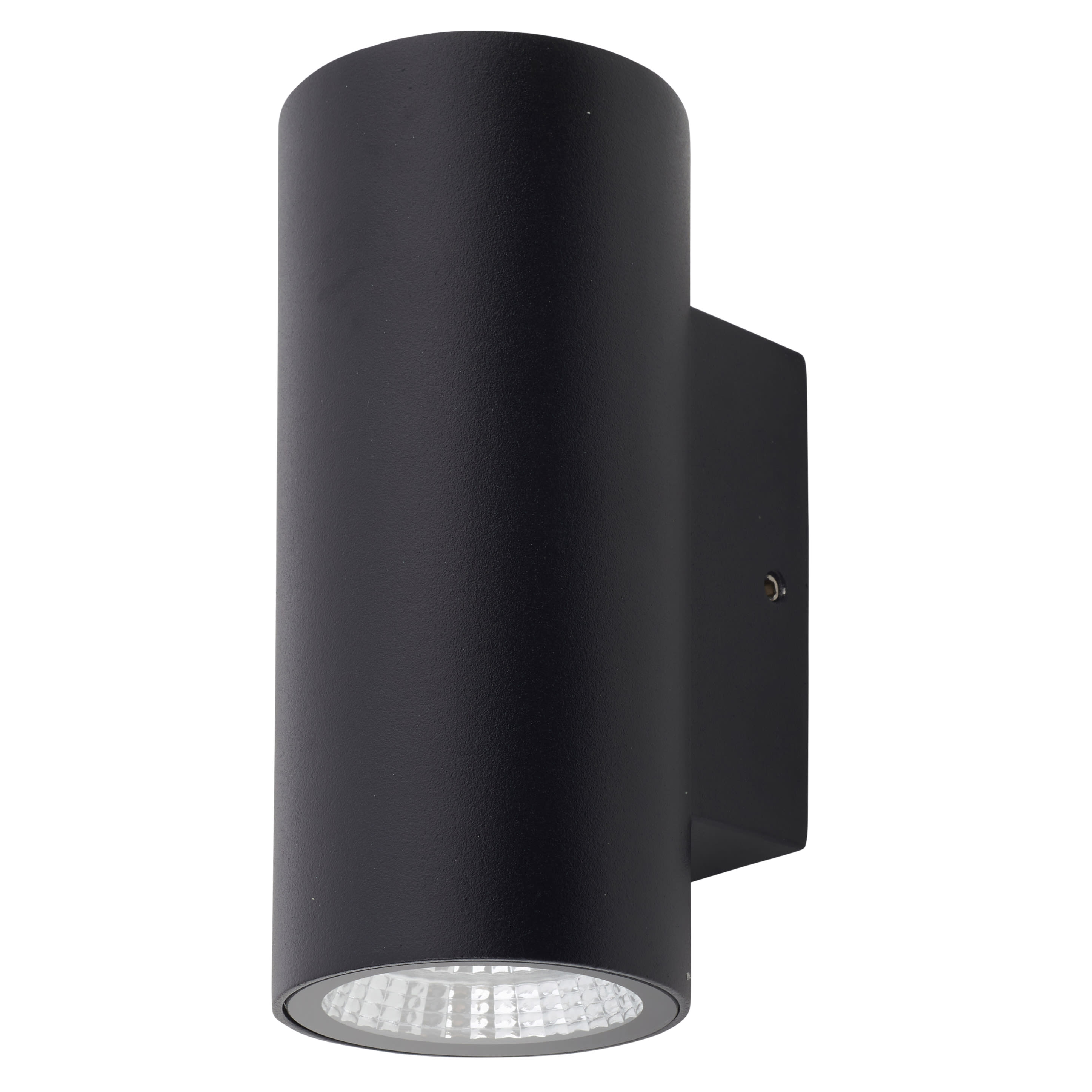 3W LED Small Outdoor Up & Down Wall Light - - 3000K Warm White - Matt Black
