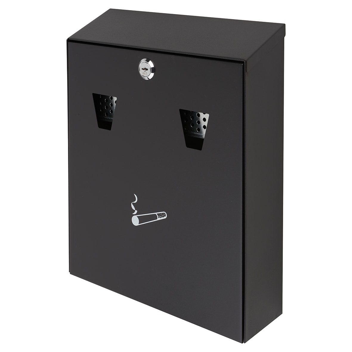 Compact Cigarette Bin - 225 x 320 x 75mm - Black