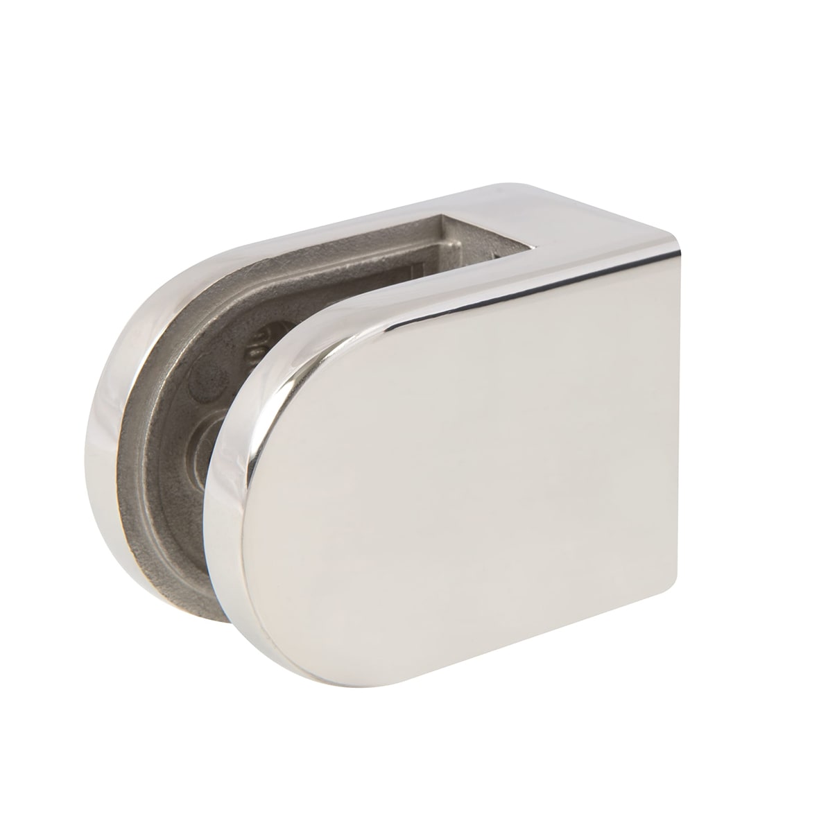 D Shaped Balustrade Clamp - 63 x 45mm - 316 Grade Polished Stainless Steel - Pack of 4