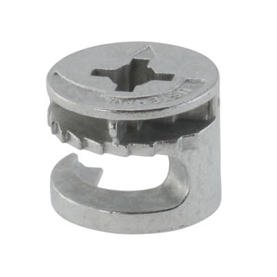 Rimless Cam Connector - 15mm Min Panel Thickness - Zinc Plated - Pack of 50
