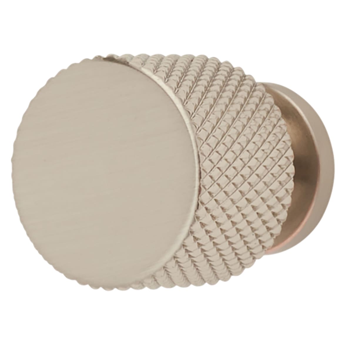 Romsey Knurled Round Cabinet Knob - 19mm Diameter - Satin Nickel