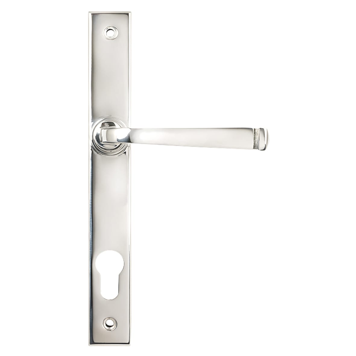 Polished Stainless Steel uPVC Slimline Multipoint Door Handles - 92mm c/c - Avon Range