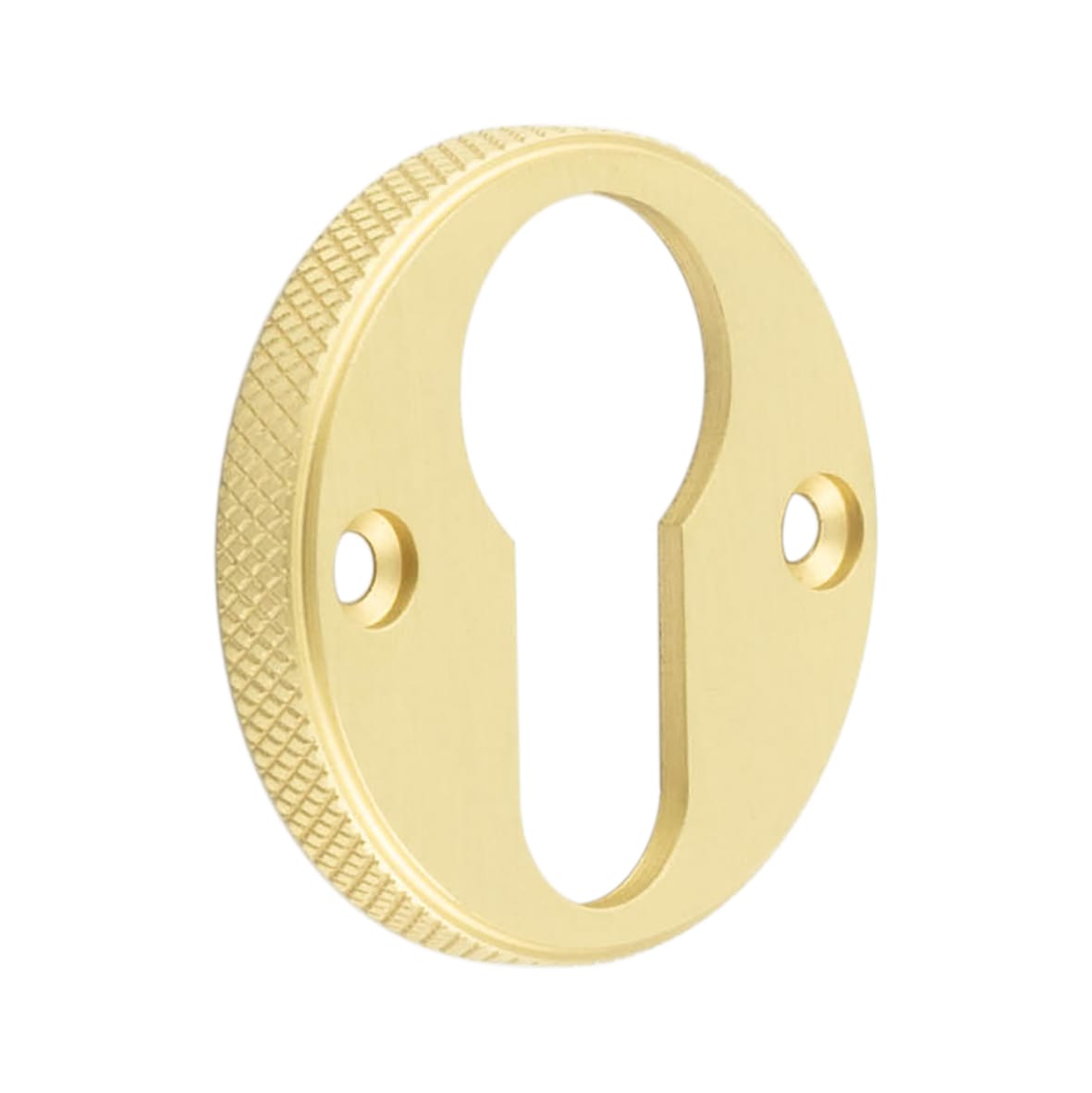 Westbourne Knurled Escutcheon - 40mm Diameter - Euro - Satin Brass