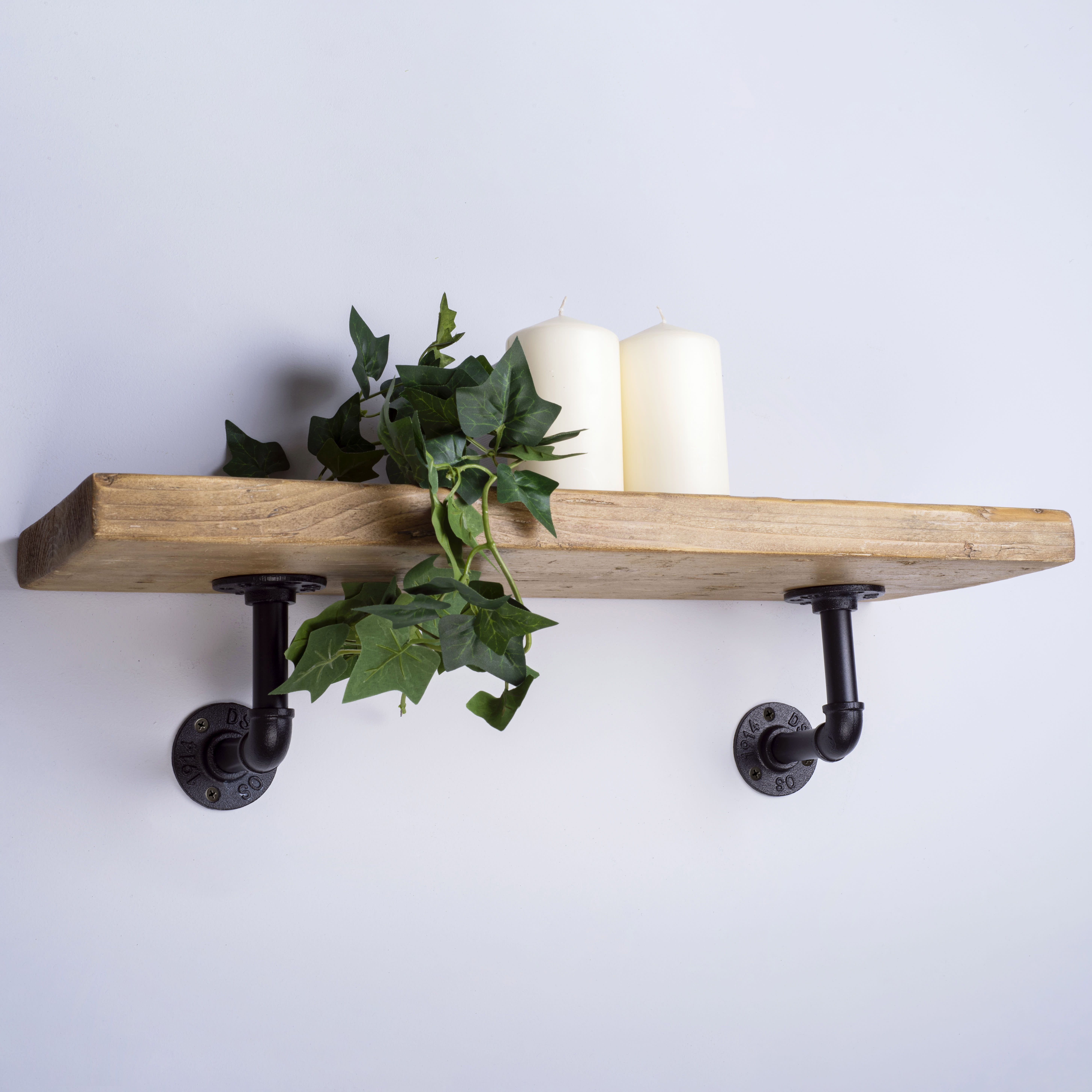 3/4" Pipe Shelf Bracket Kit - Black - Pack of 2