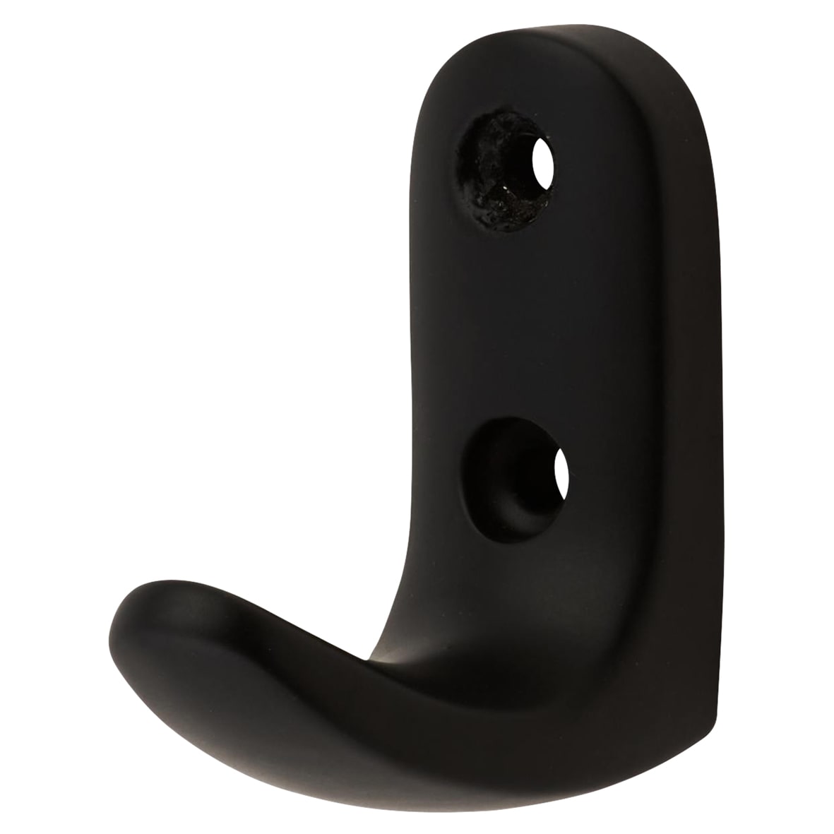 Heavy Duty Single Coat Hook - 45 x 43mm - Matt Black