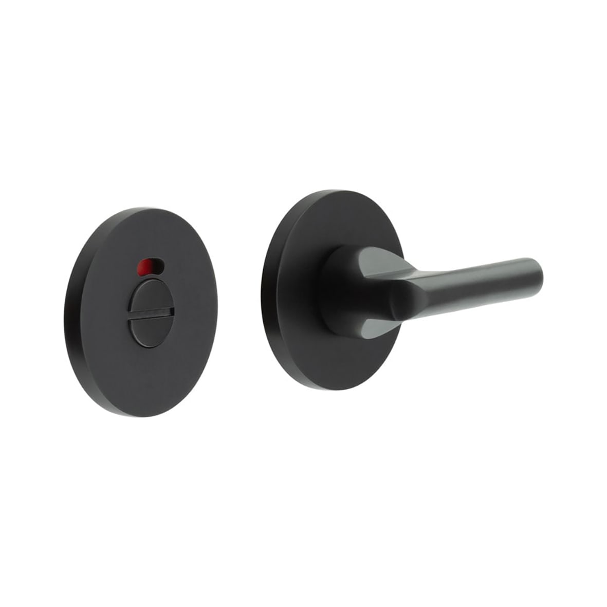 Bathroom Turn & Release with Indicator - 54mm Diameter - Matt Black