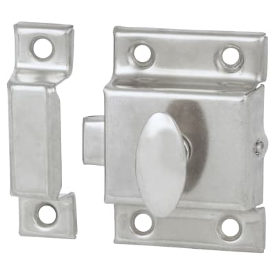 Box Style Cupboard Catch - 55 x 38 x 30mm - Nickel Plated