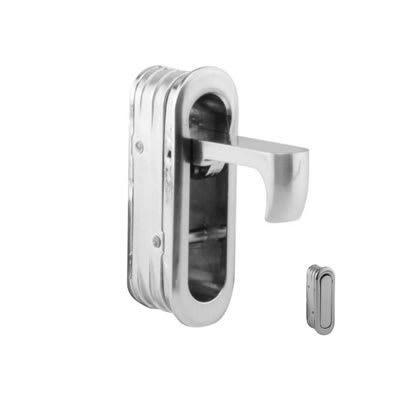 Door Edge Finger Pull - 58 x 18 x 18mm - Satin Nickel