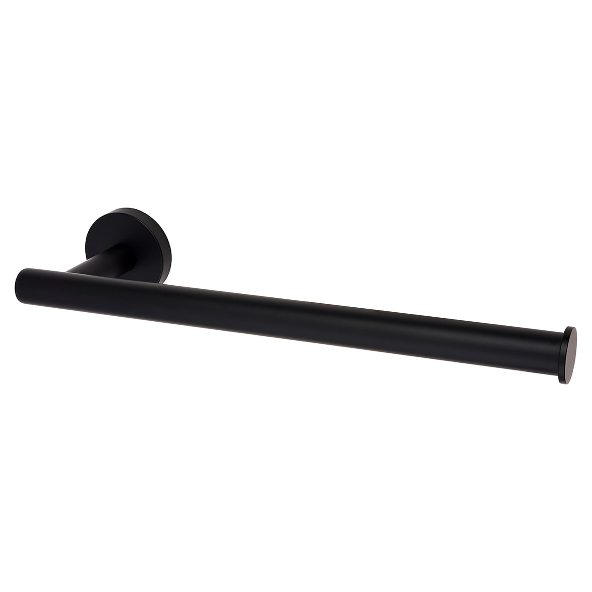 Essential Round Towel Rail - 279 x 80 x 50mm - Matt Black