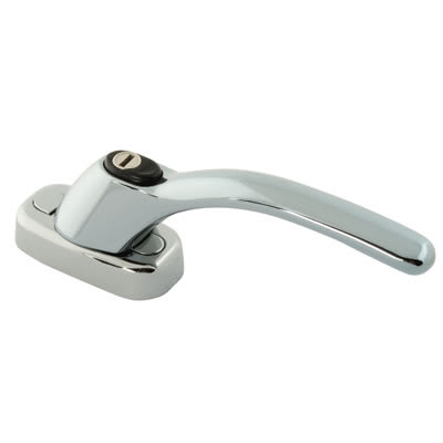 uPVC/Timber Tilt & Turn Espagnolette Locking Multipoint Window Handle - Bright Chrome