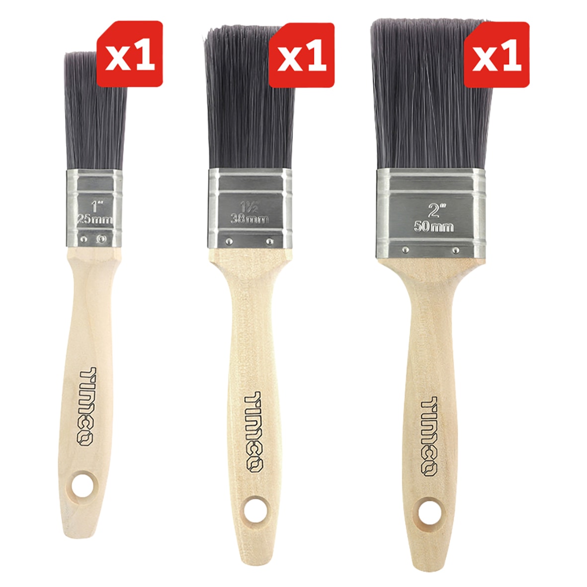 Professional Synthetic Paint Brush - Pack of 3