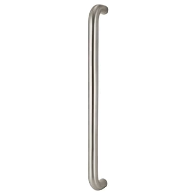 316 Satin Stainless Steel 32mm D-Bar Door Pull Handle - Bolt Fix - 650mm Centres