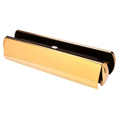 Platinum Letter Plate - 321 x 65mm - Door Thickness 40-80mm - Polished Gold