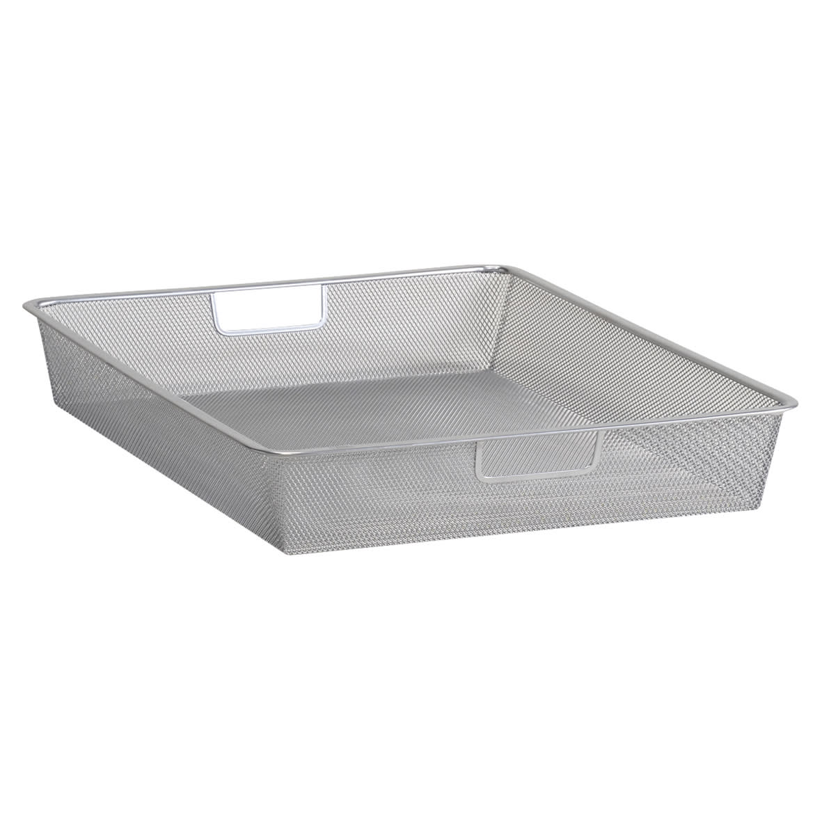 Top Track System - Shallow Mesh Basket - 527 x 427 x 85mm - Platinum