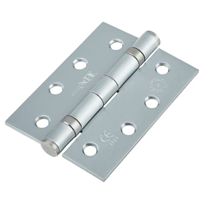 Twin Ball Bearing Grade 11 Butt Fire Door Hinge - 102 x 76 x 2.7mm - Satin Chrome - Pair