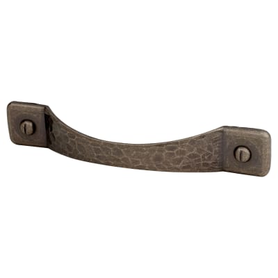 Mottled Bow Cabinet Pull Handle - 128mm Centres - Pewter