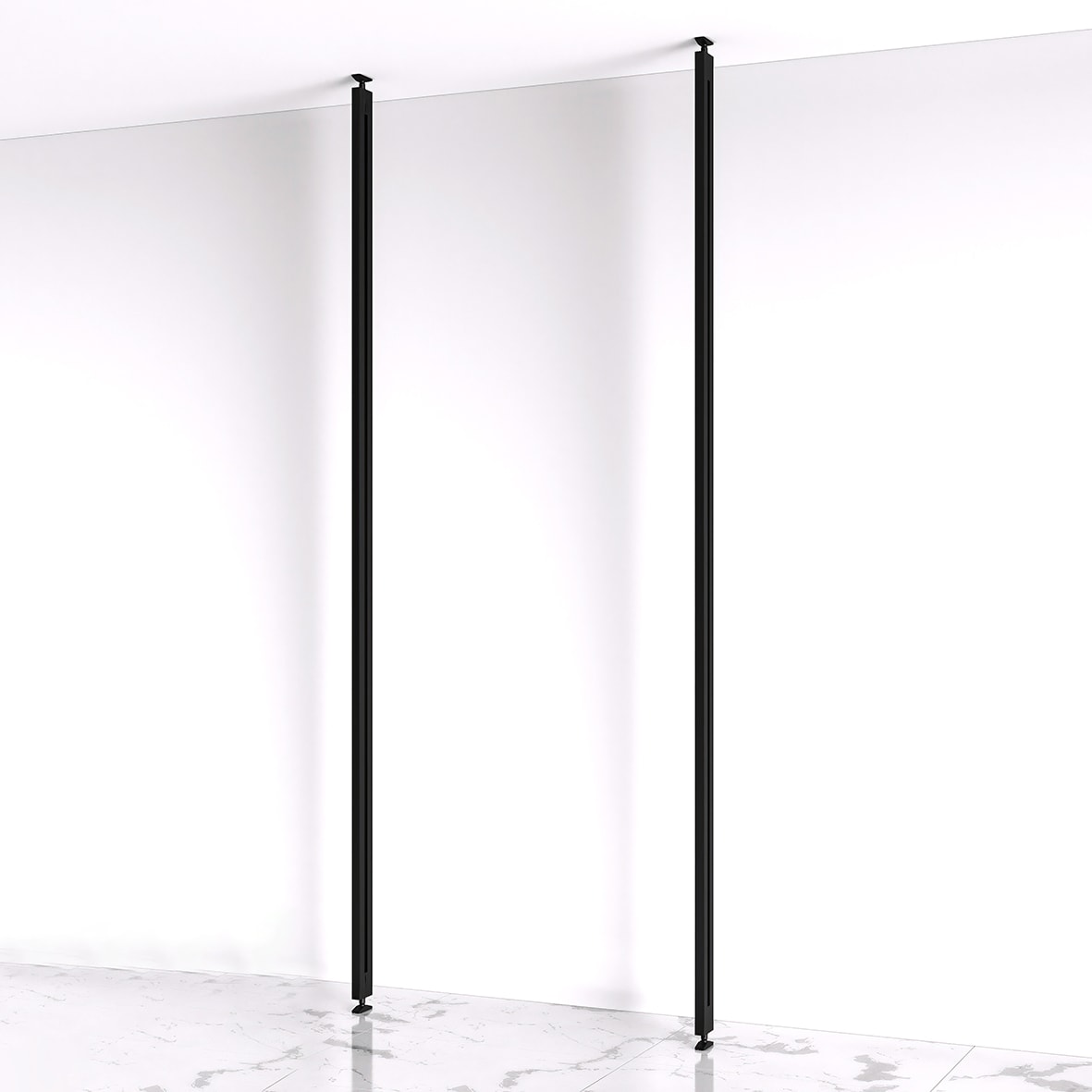 Zero 2 Profile Floor to Ceiling Kit - 2900mm Length - Black