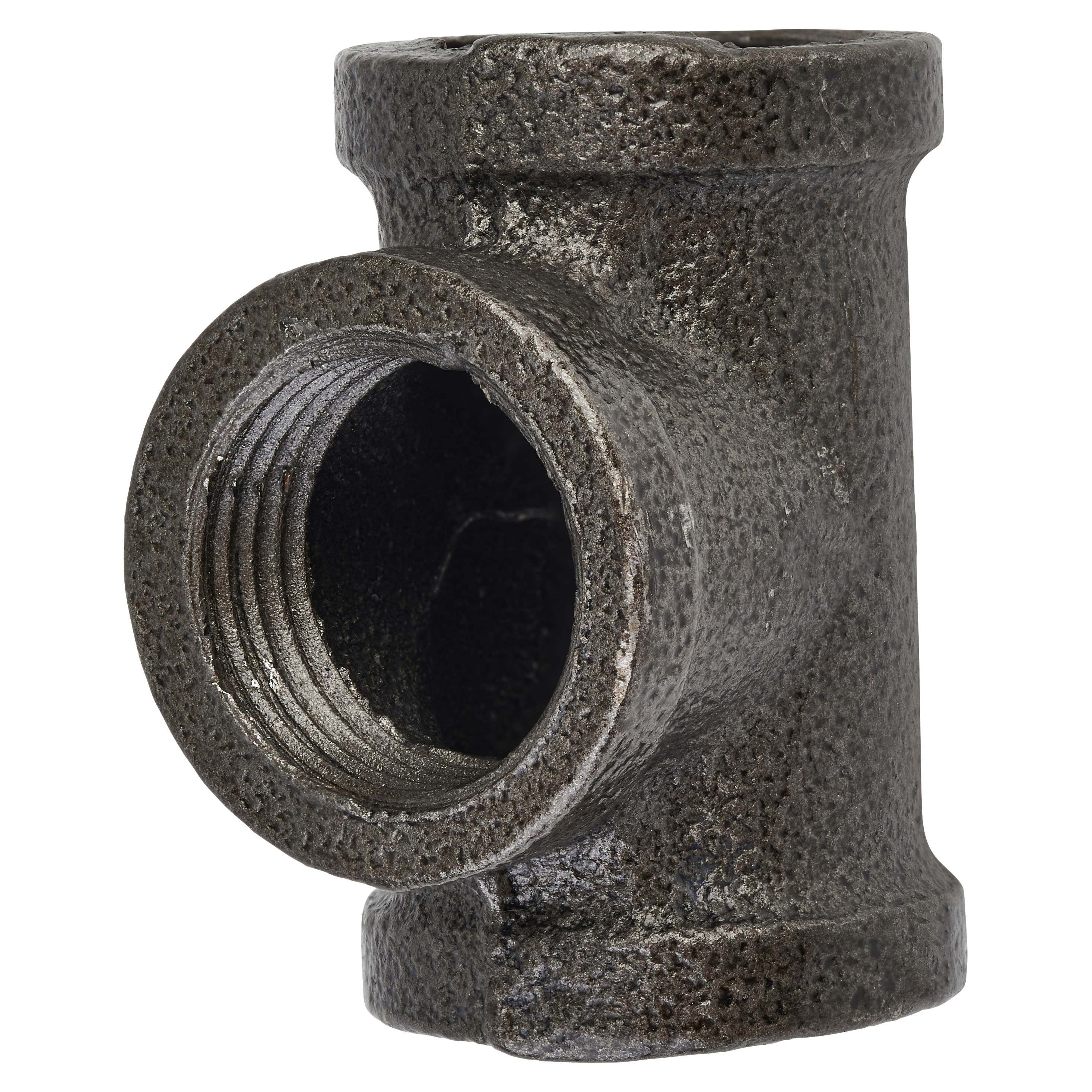 1/2" Pipe Shelving Iron Pipe Tee Connector - Grey