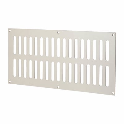 Plain Slotted Vent - 305 x 152mm - 11590mm² Free Air Flow - Satin Stainless Steel